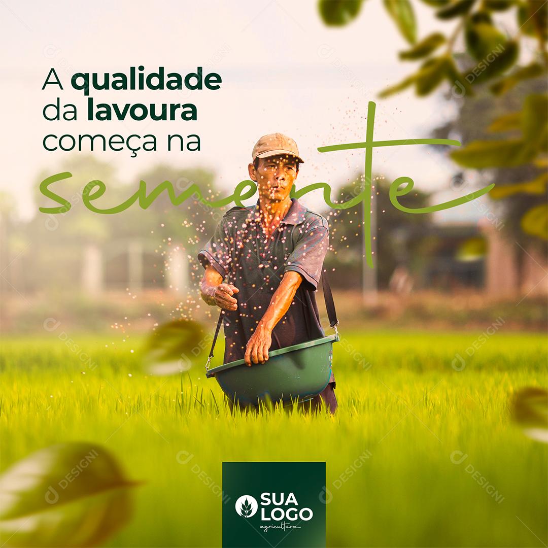 Post Agro A Qualidade da Lavoura Começa na Semente Social Media PSD Editável