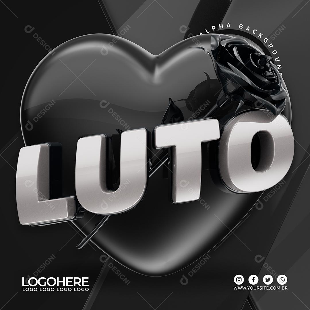 Luto Selo 3D Para Composição PSD Premium