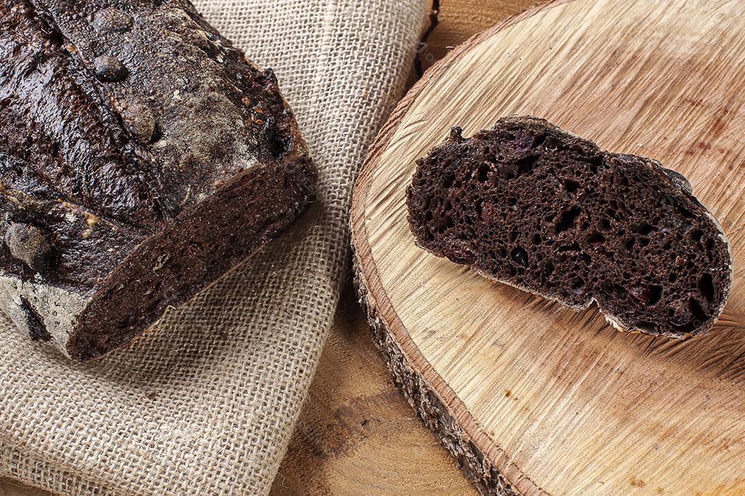 Pão de cacau de fermentação natural italiana JPG