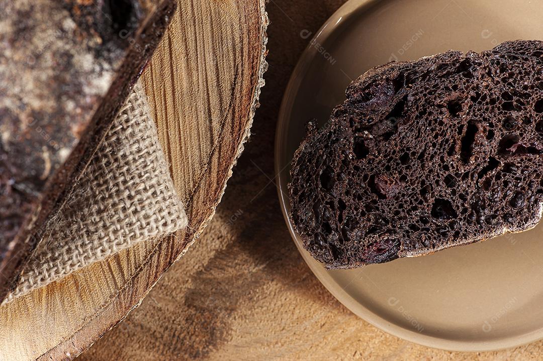 Pão de cacau de fermentação natural italiana JPG