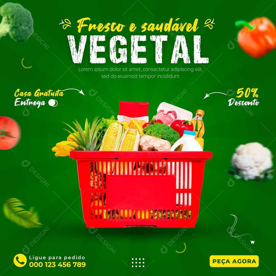 Fresco E Saudável Promoção Social Media PSD Editável