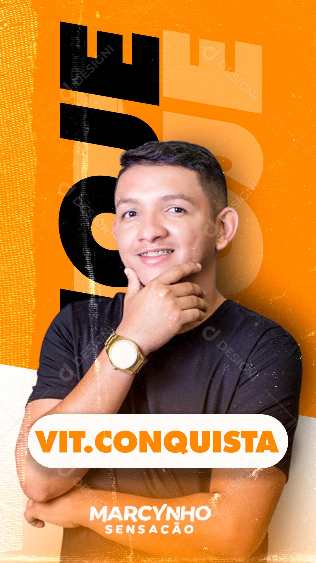 Flyer Story Cantor Marcynho Sensação Piseiro Forró Social Media PSD Editável