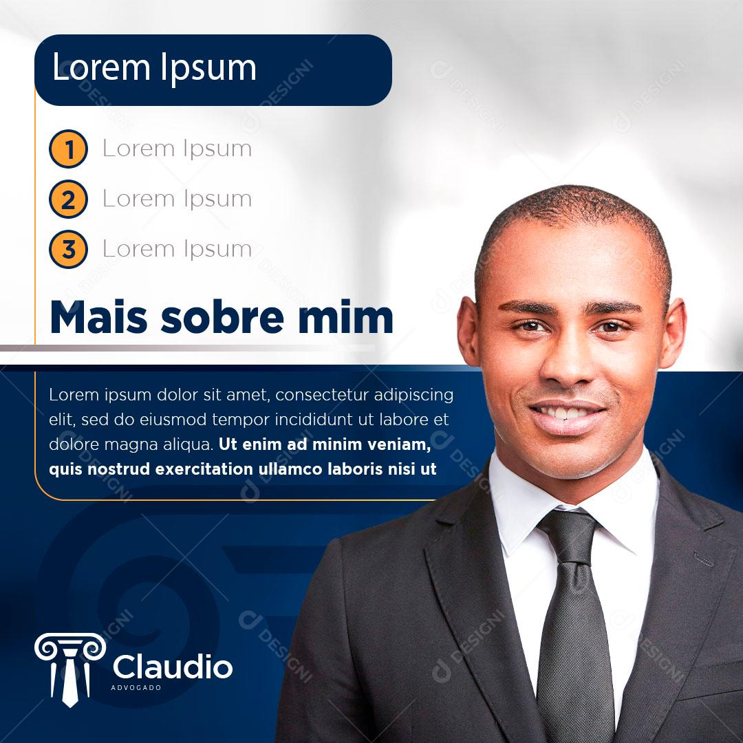 Advocacia Advogados Ligue Agora Social Media PSD Editável