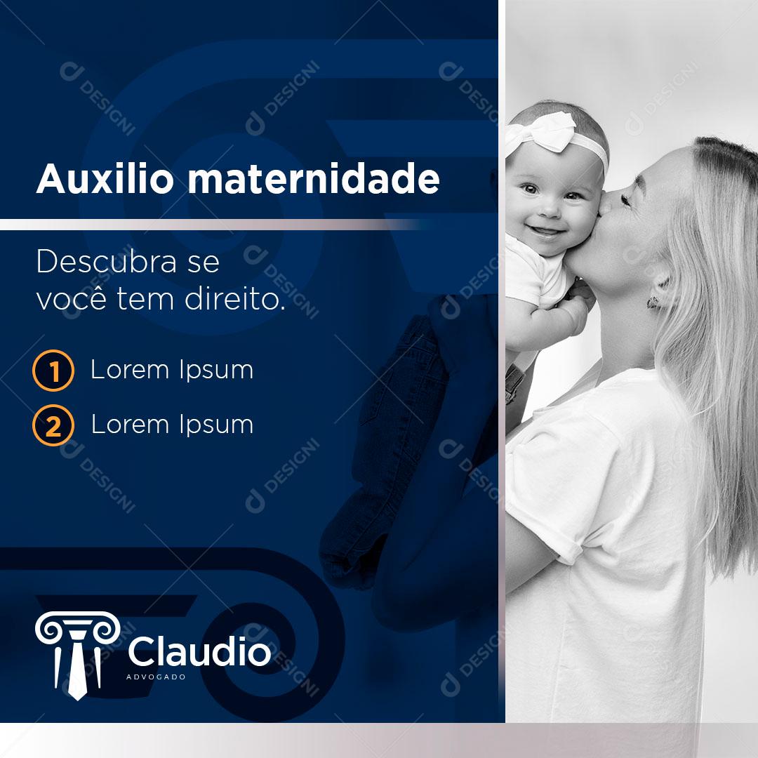 Auxilio De Maternidade Descubra Se Você Tem Direito Social Media PSD Editável