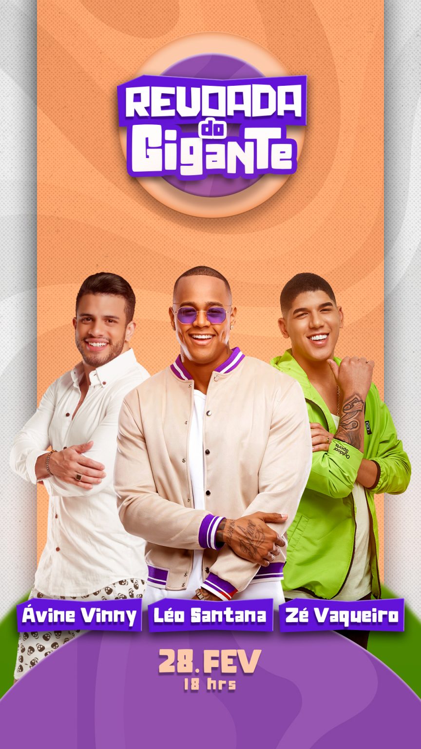 Flyer Story Show Evento Revoada de Gigante Cantores Social Media PSD Editável