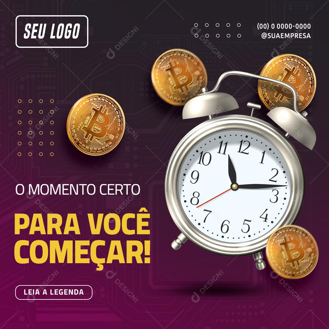 O Momento Certo Para Você Começar a Pagar Social Media PSD Editável