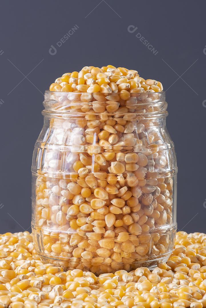 Grãos de milho cru (Sementes de Pipoca) JPG