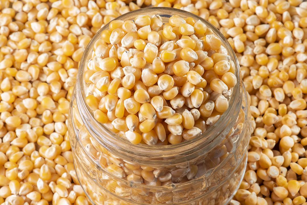 Grãos de milho cru (Sementes de Pipoca) JPG