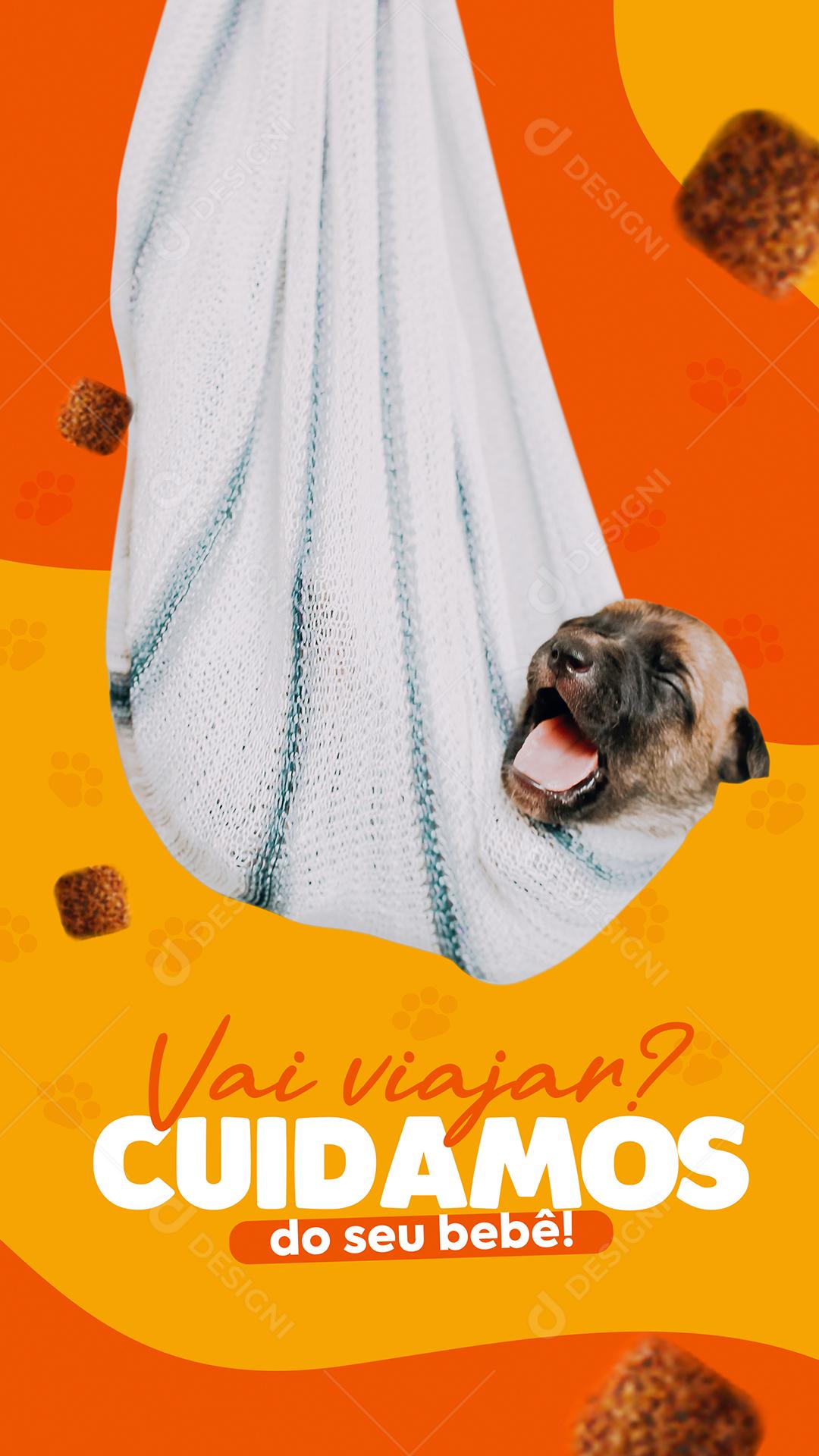 Social Media Vai viajar cuidamos do seu bebê Pet shop PSD Editável