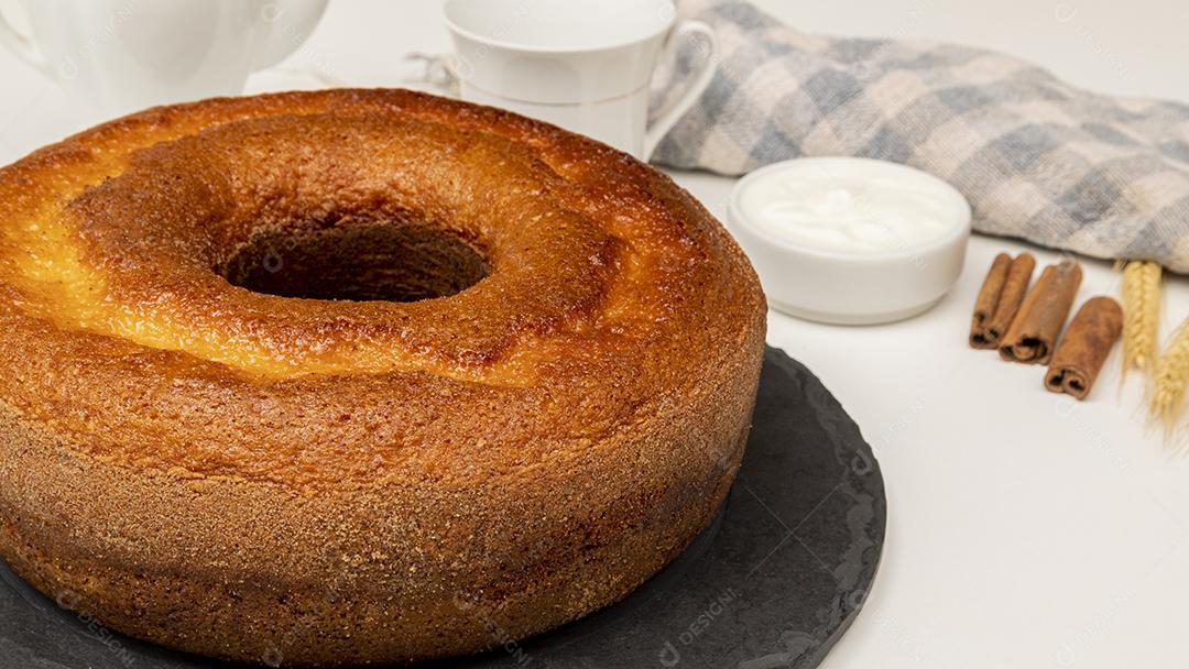 Comida Bolo de iogurte natural com canela Imagem JPG