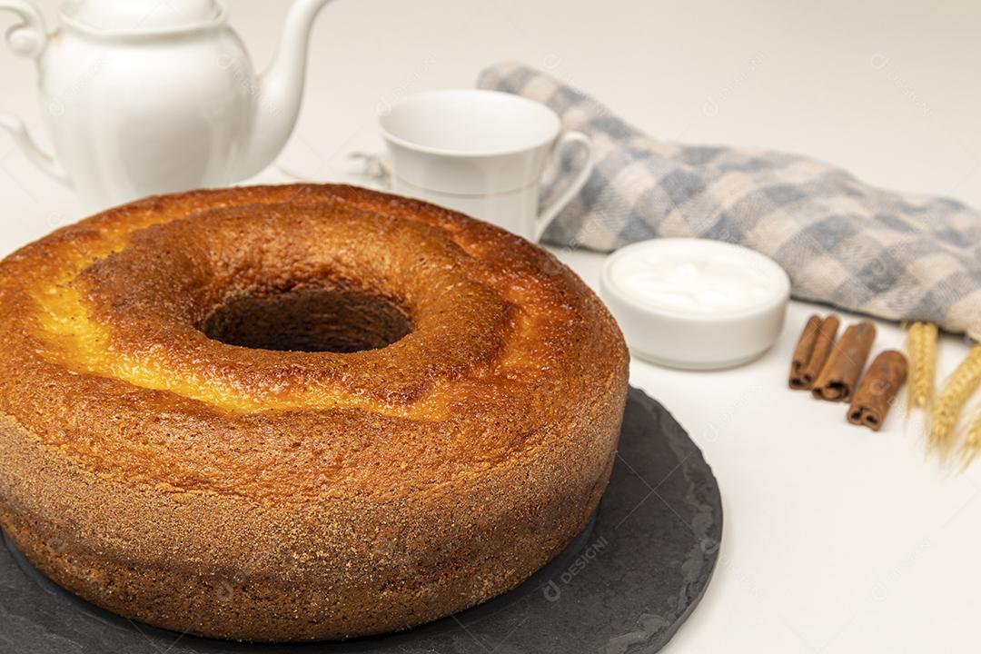 Comida Bolo de iogurte natural com canela Imagem JPG