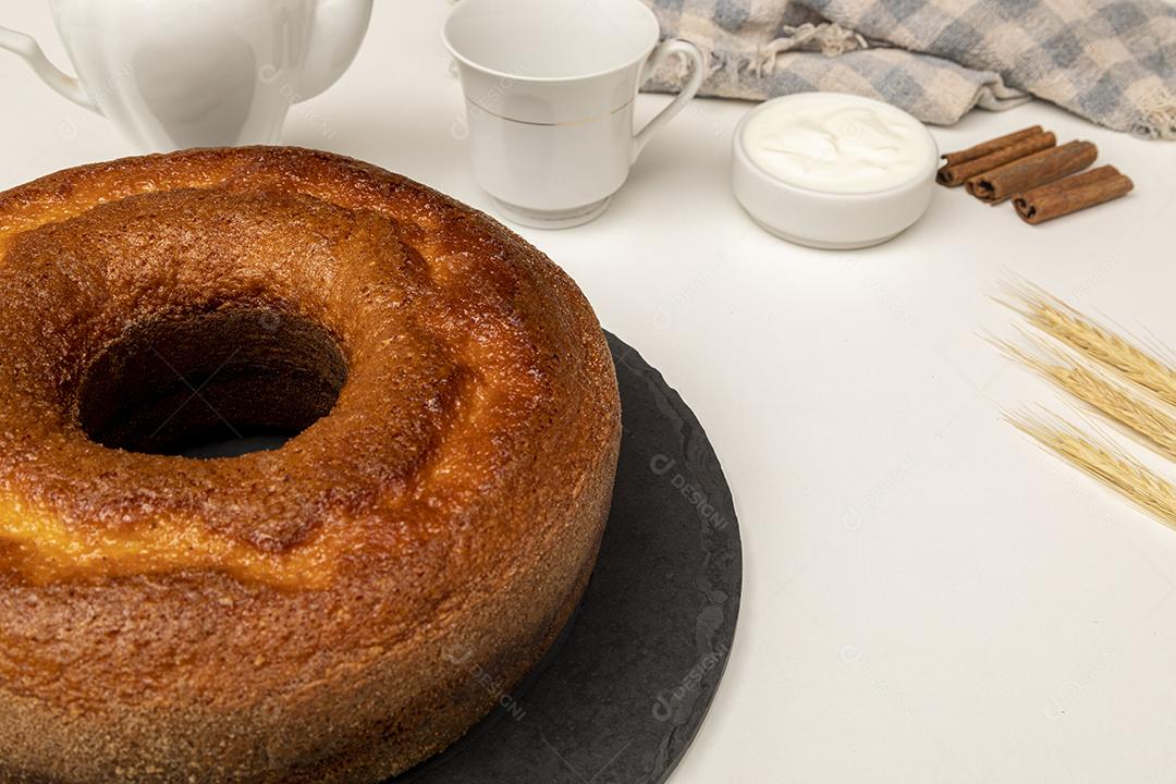 Comida Bolo de iogurte natural com canela Imagem JPG