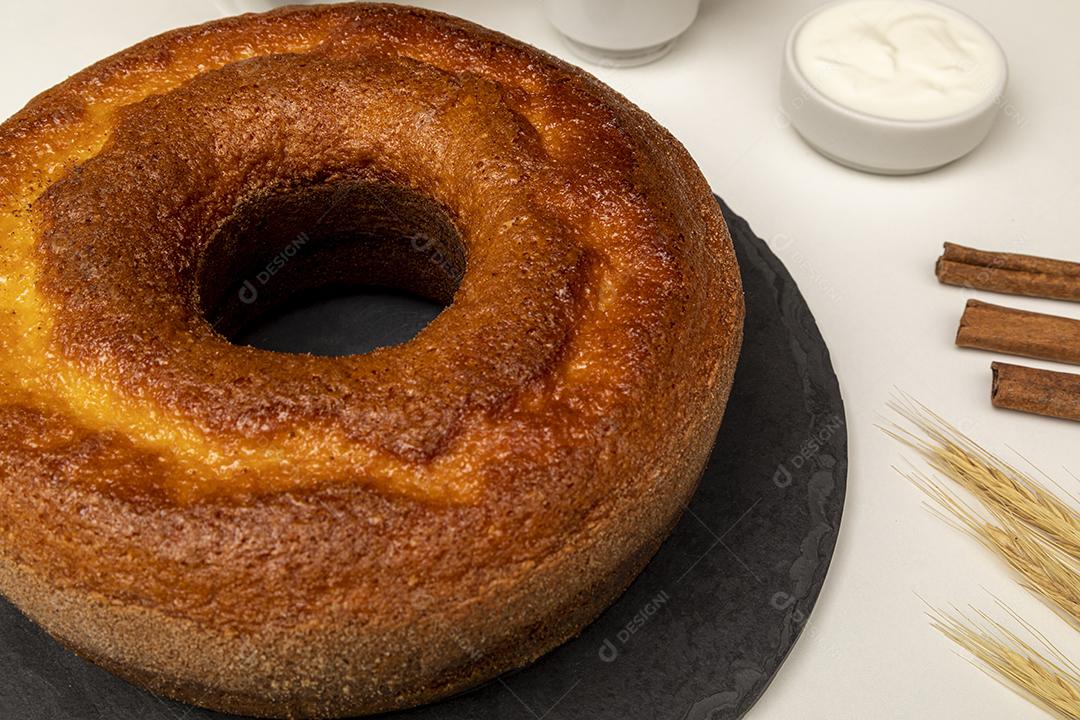 Comida Bolo de iogurte natural com canela Imagem JPG
