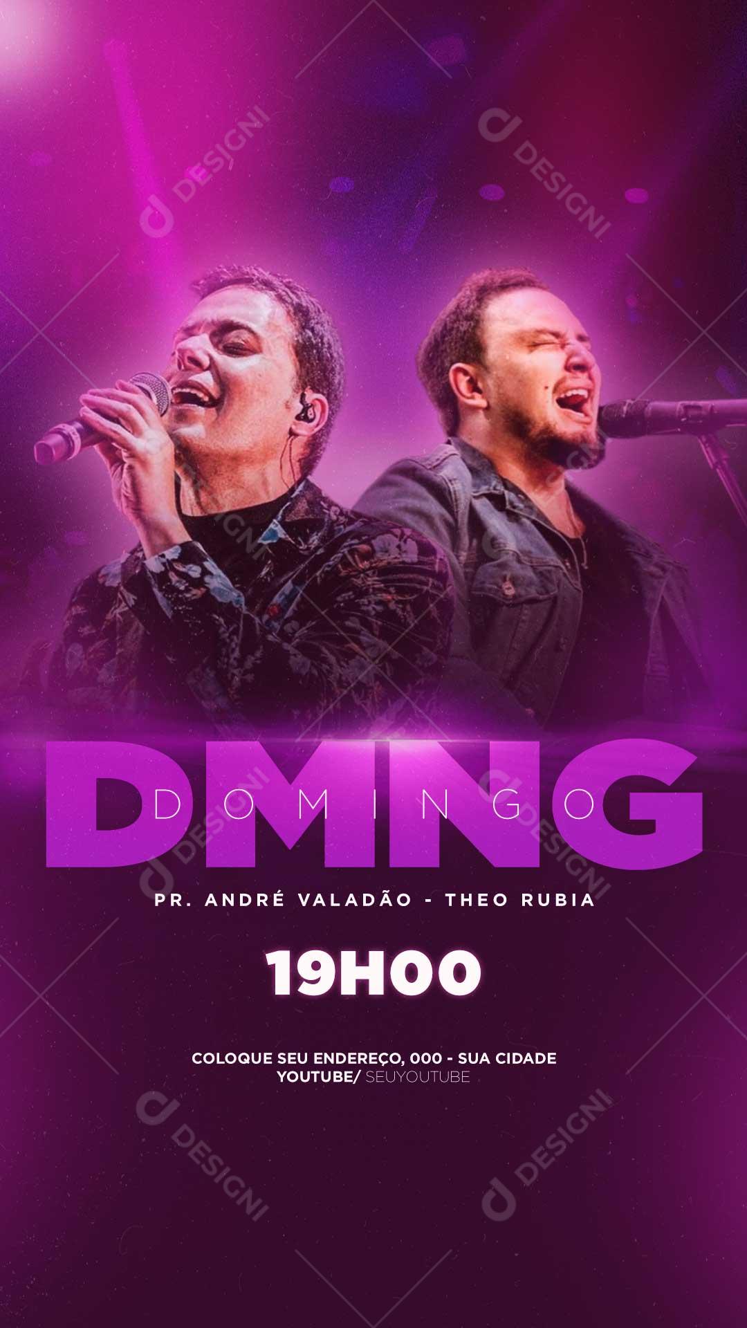 Social Media Domingo Show Gospel Igrejas PSD Editável