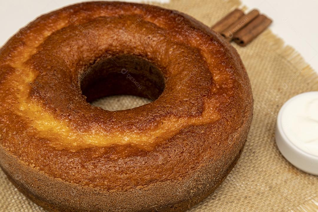 Comida Bolo de iogurte natural com canela Imagem JPG