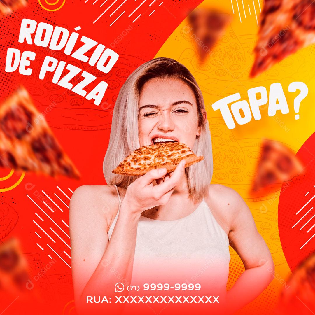 Rodizio De Pizza Topa Social Media PSD Editável