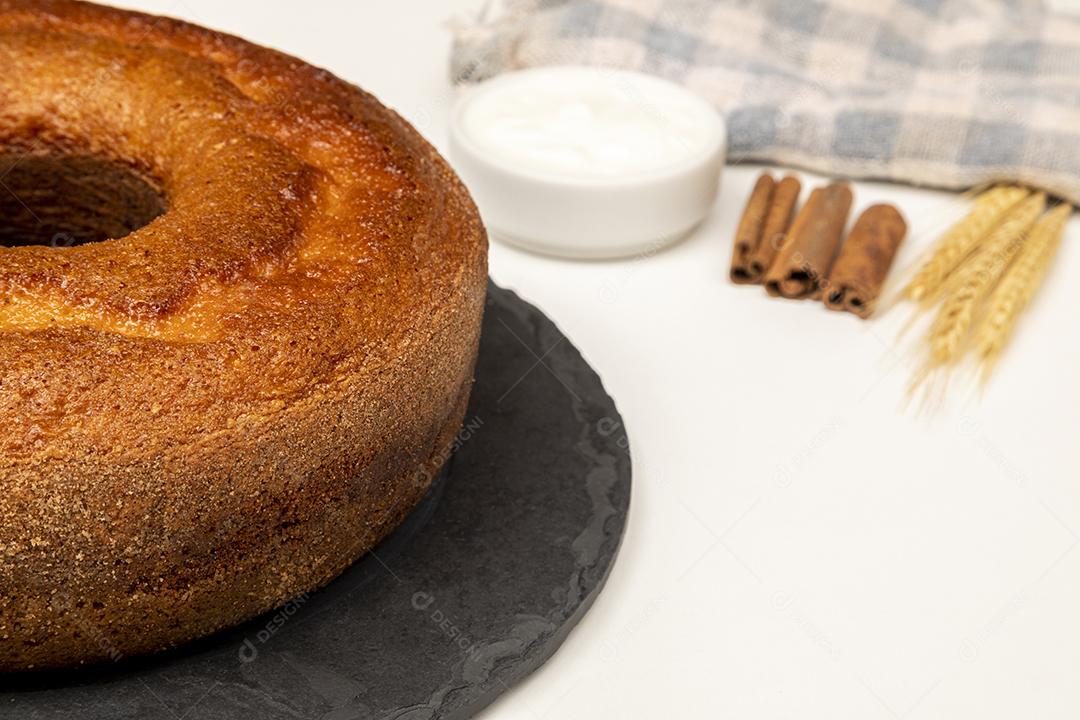 Comida Bolo de iogurte natural com canela Imagem JPG