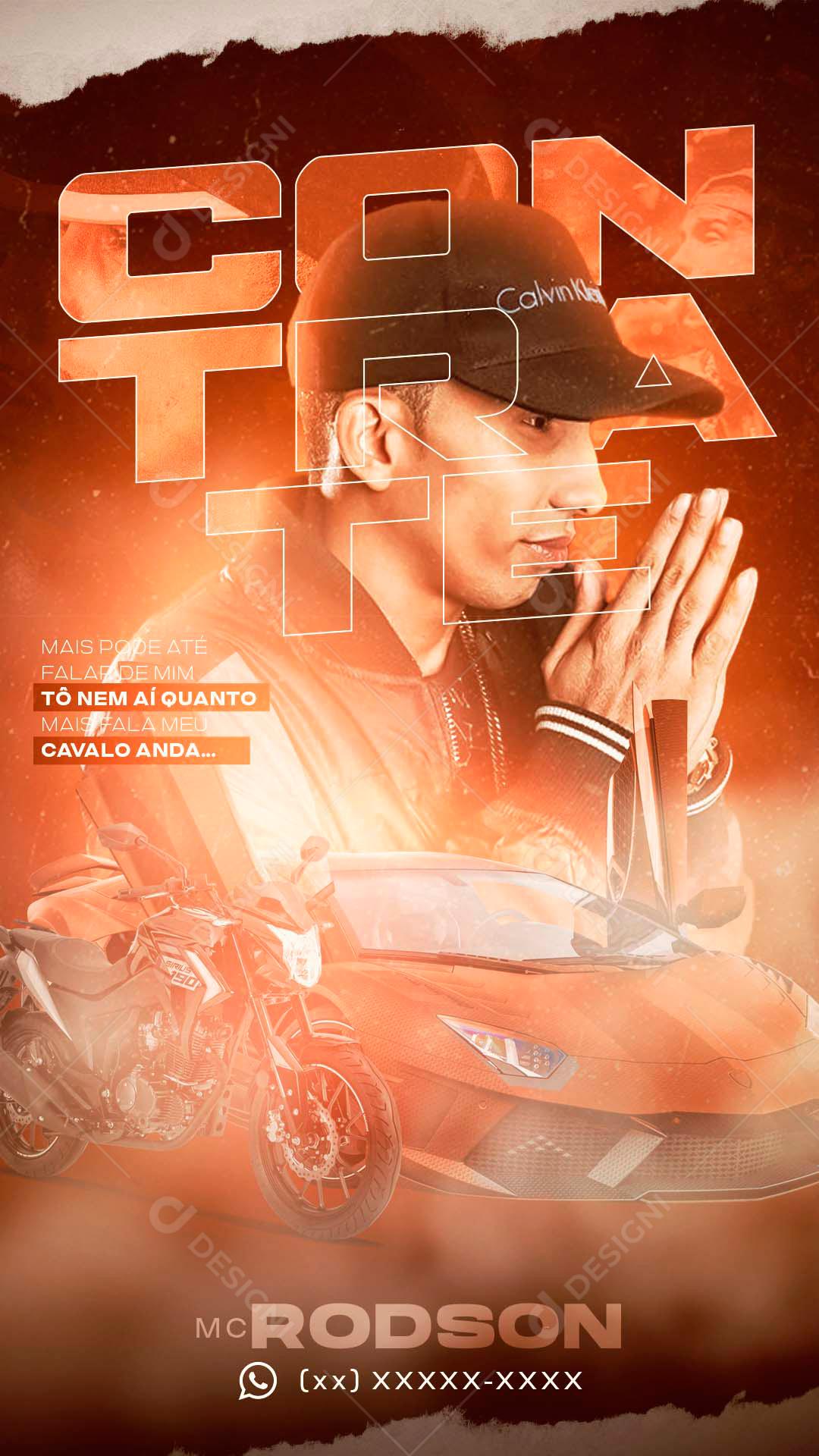 Flyer Contrate Mc Ryan Social Media PSD Editável