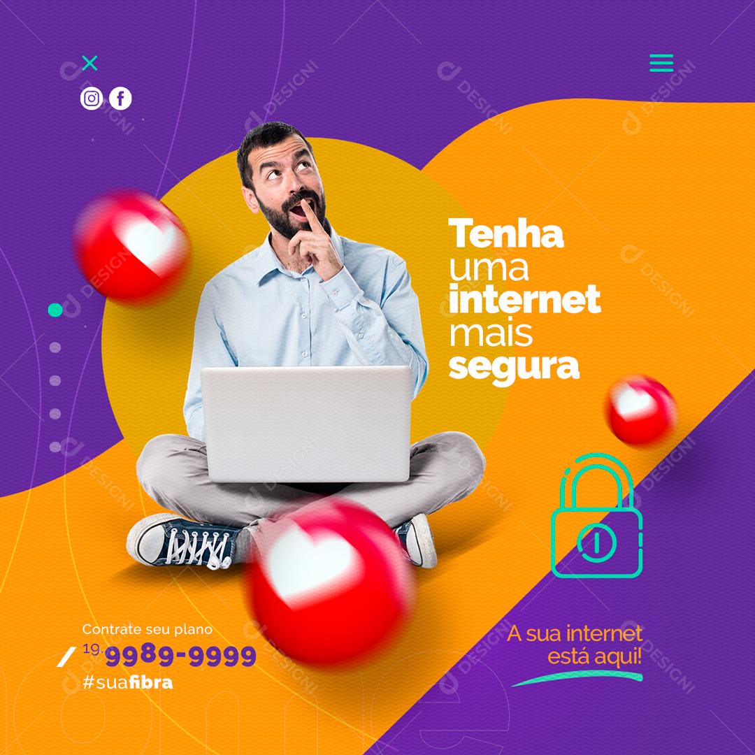 Internet Service Provider Have a Safer Internet Social Media Editable PSD