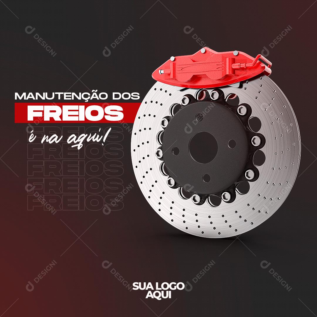 Manutenção Dos Freios é No Aqui Social Media PSD Editável