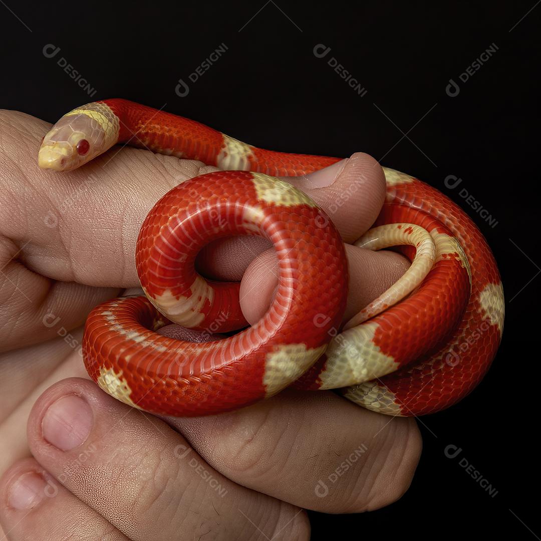 Lampropeltis triangulum comumente conhecido como a cobra do leite Imagem JPG