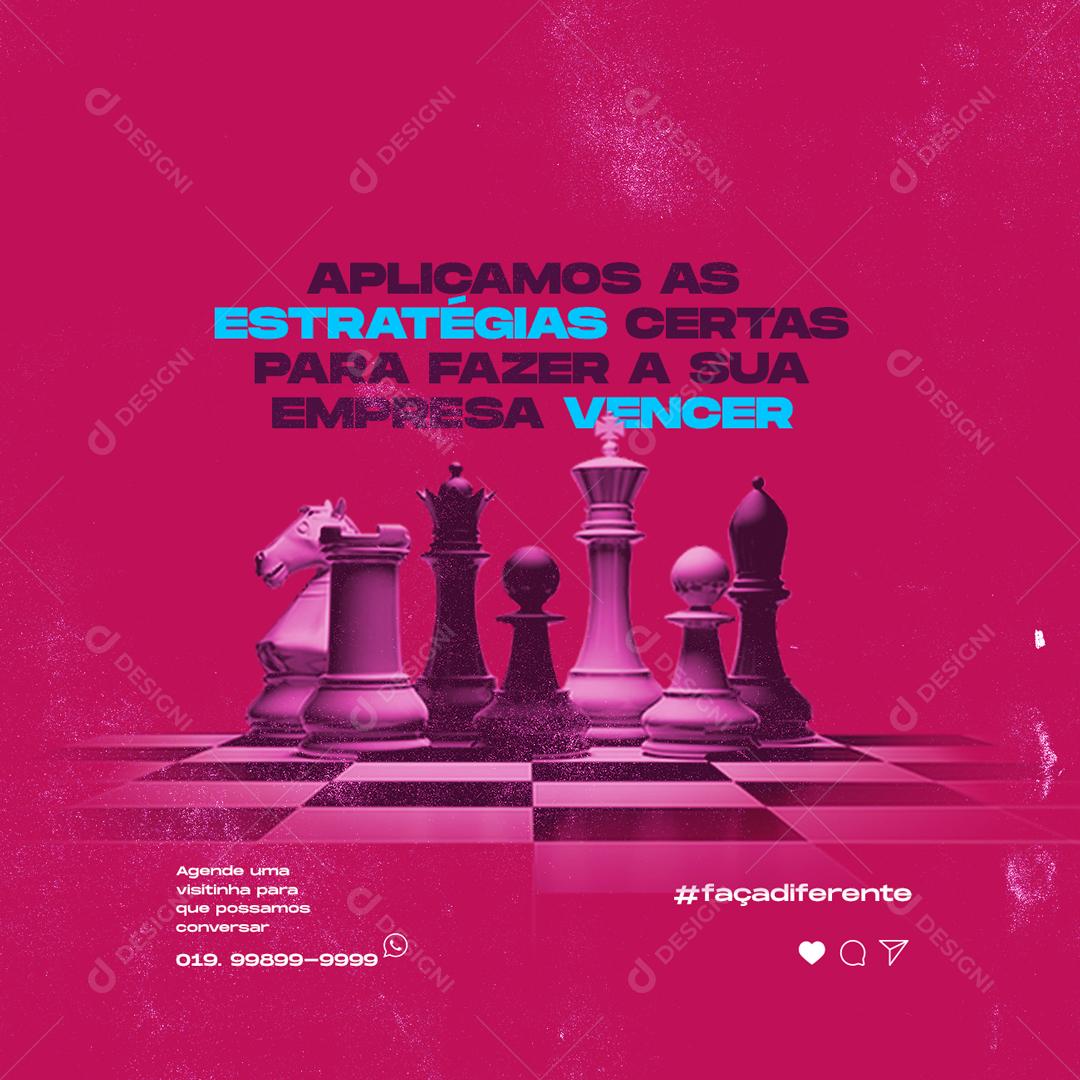 Social Media Agências Aplicamos as estratégias certas PSD Editável