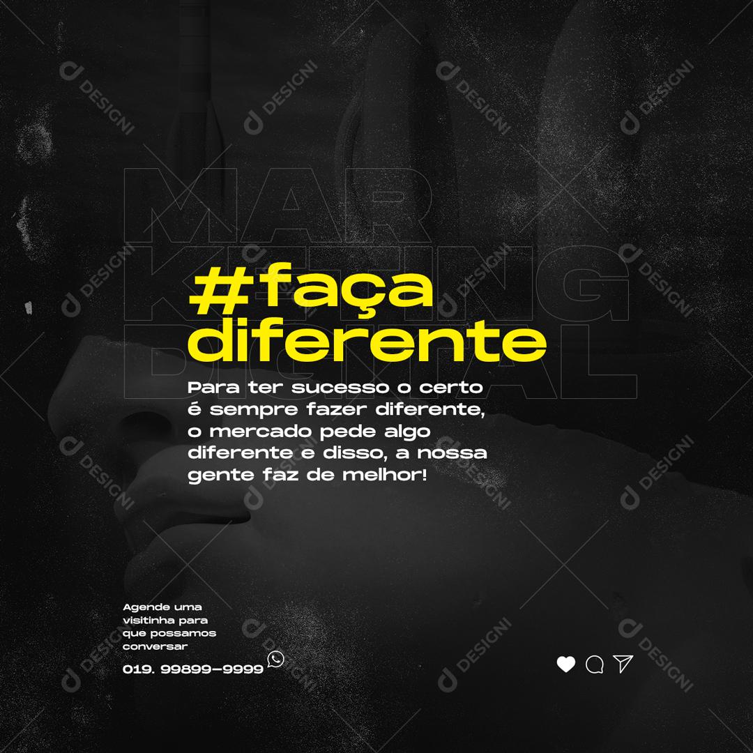 Agências #faça diferente Social Media PSD Editável
