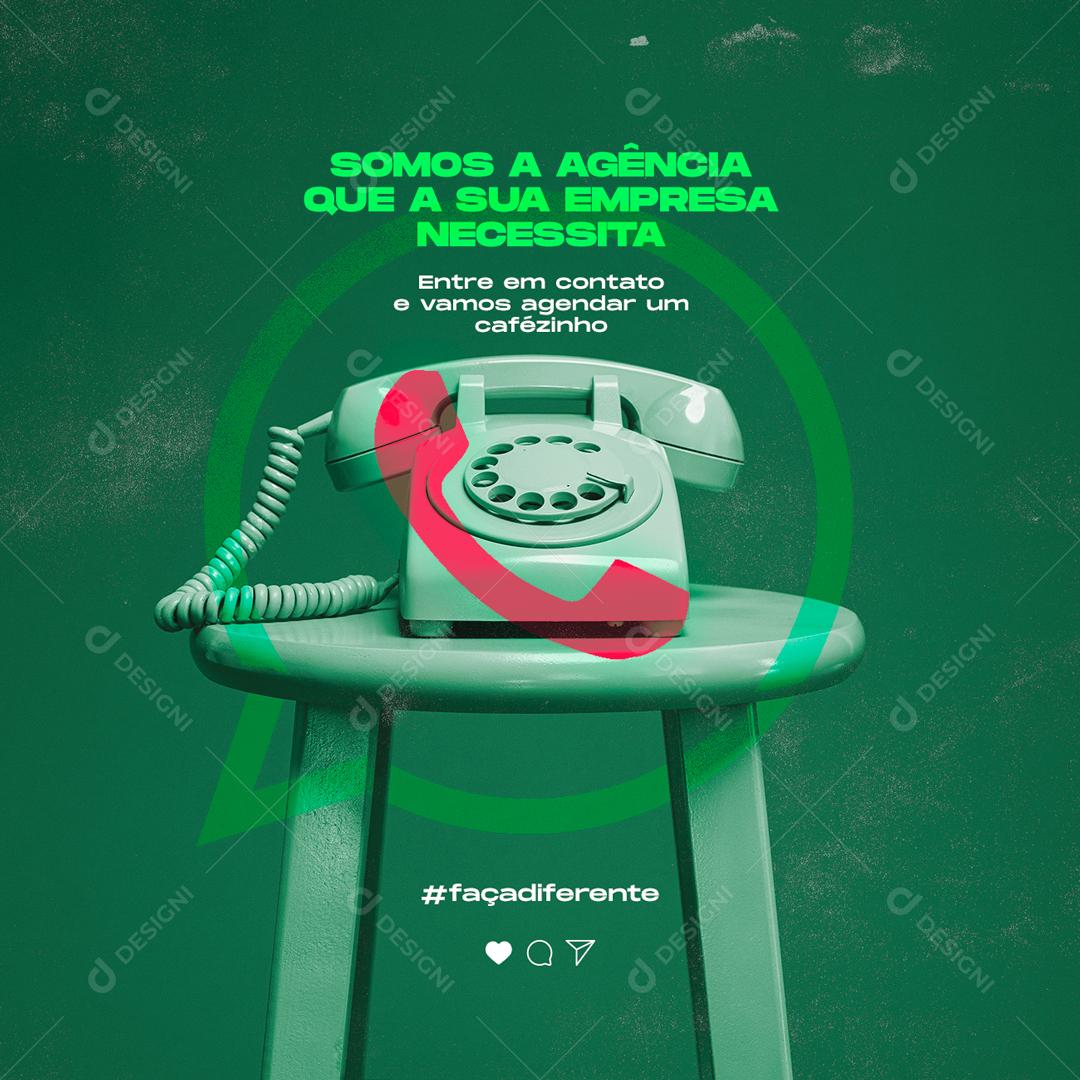 Social Media Somos a agência que a sua empresa necessita PSD Editável