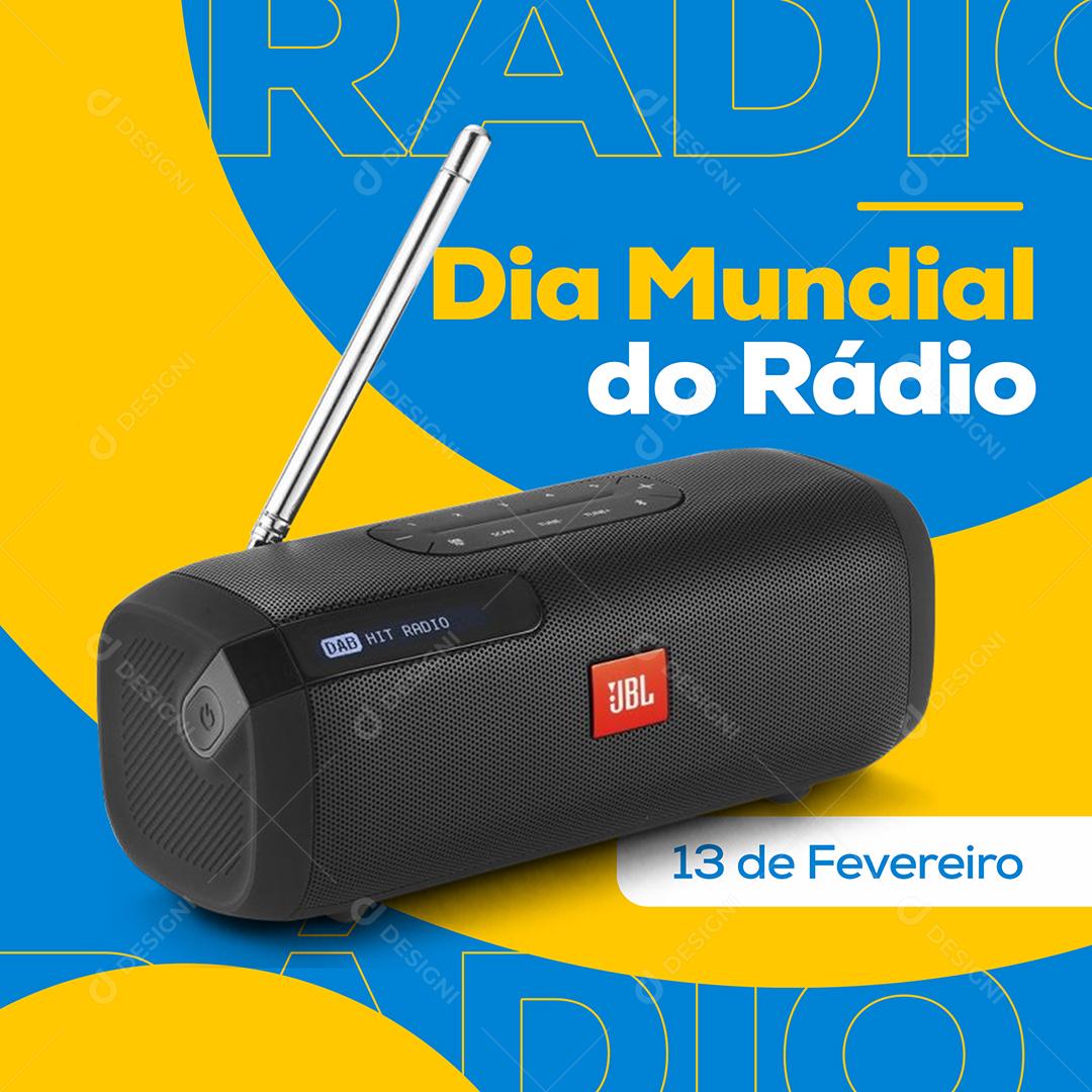 13 De Fevereiro Dia Mundial Do Rádio Social Media PSD Editável