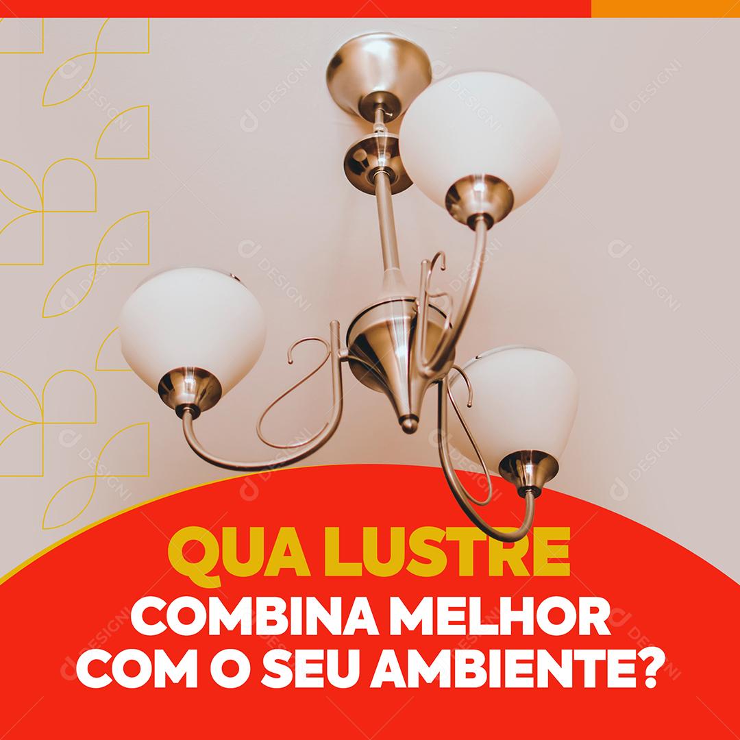 Social Media Qual Lustre combina melhor com o seu ambiente Construção PSD Editável