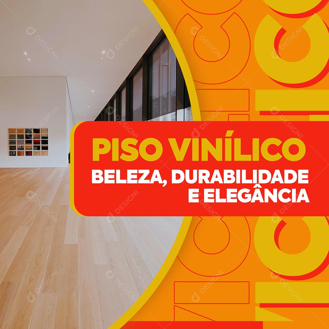 Social Media Piso vinílico beleza durabilidade e elegância Construção PSD Editável