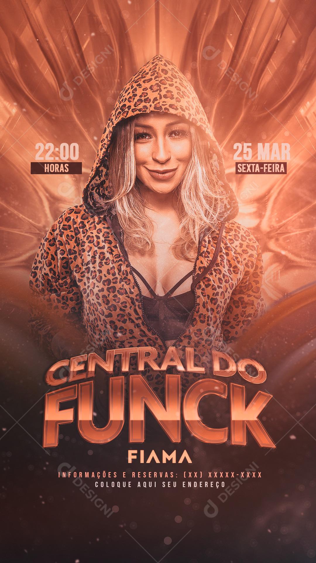 Social Media Central Do Funk Fiama Agenda Flyers PSD Editável
