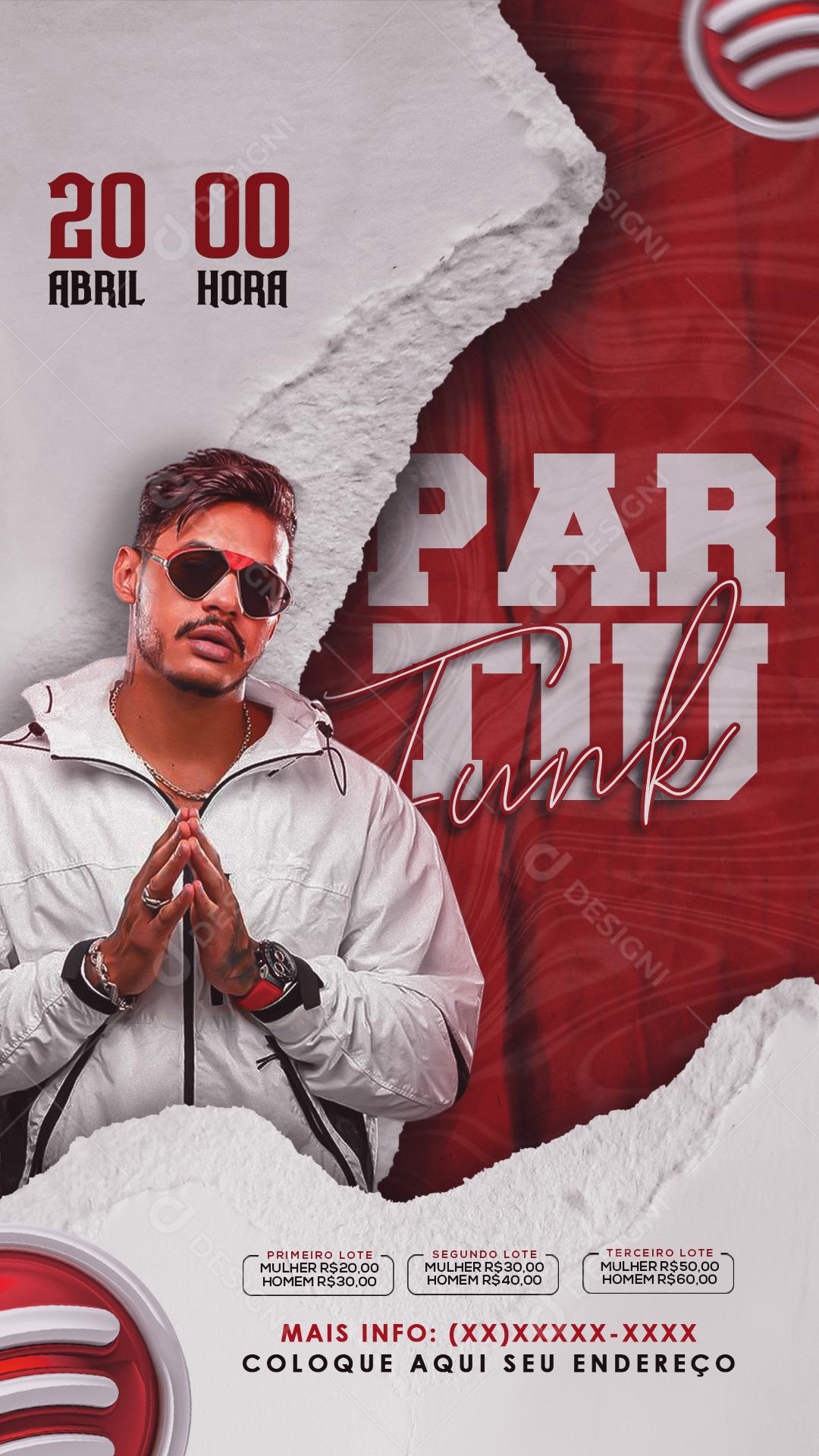 Social Media Partiu Funk Agendas Hungria Flyers PSD Editável