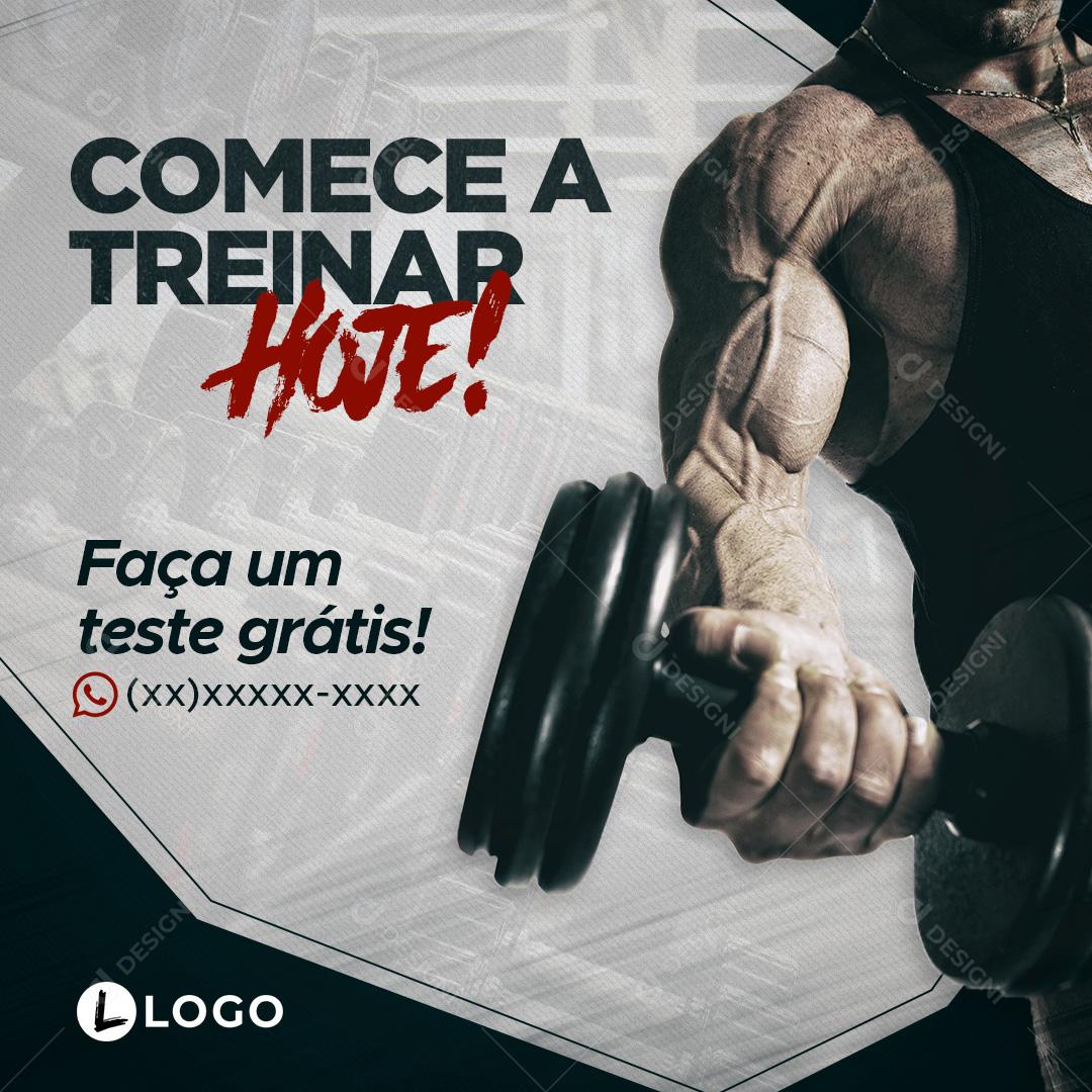 Comece a Treinar Hoje Social Media PSD Editável