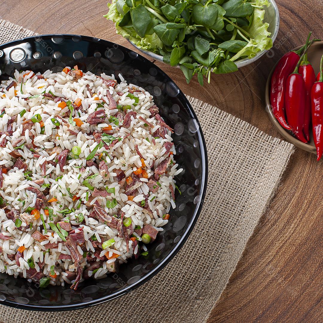 Arroz de Carreteiro - Comida típica do Sul do Brasil JPG
