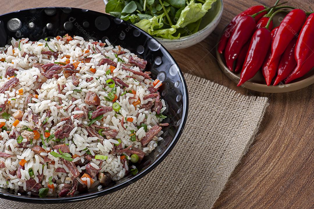 Arroz de Carreteiro - Comida típica do Sul do Brasil JPG