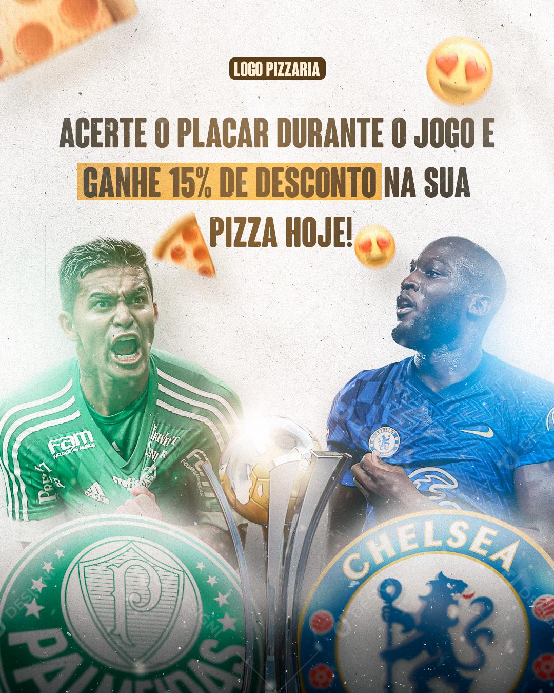 Acerte o Placar E Ganhe 15% De Desconto Social Media PSD Editável