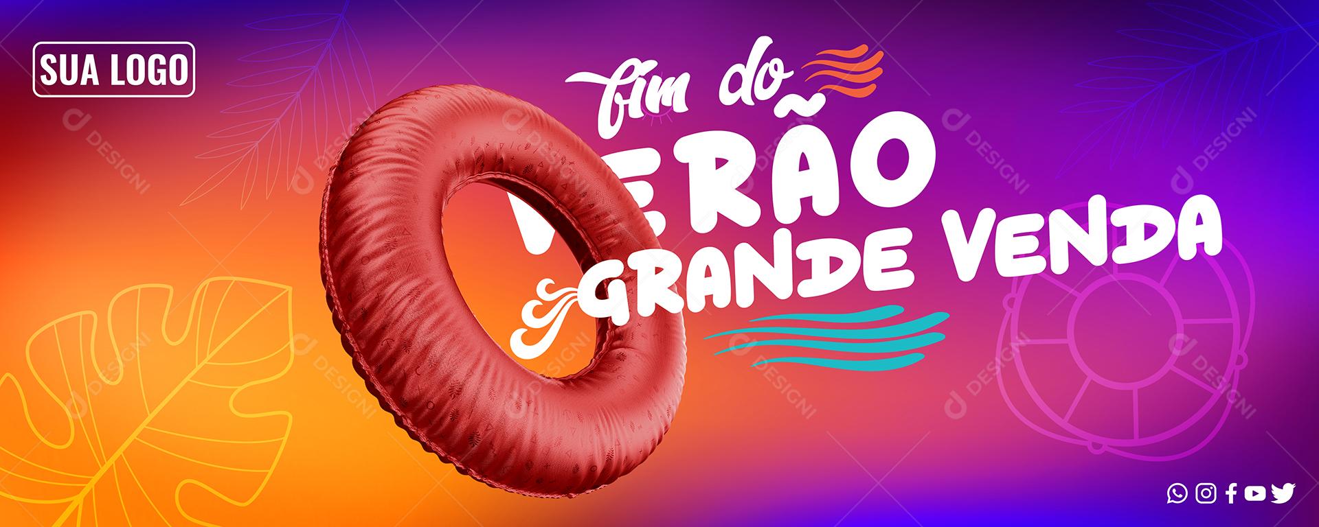 Banner final da grande venda de verão Social Media PSD Editável