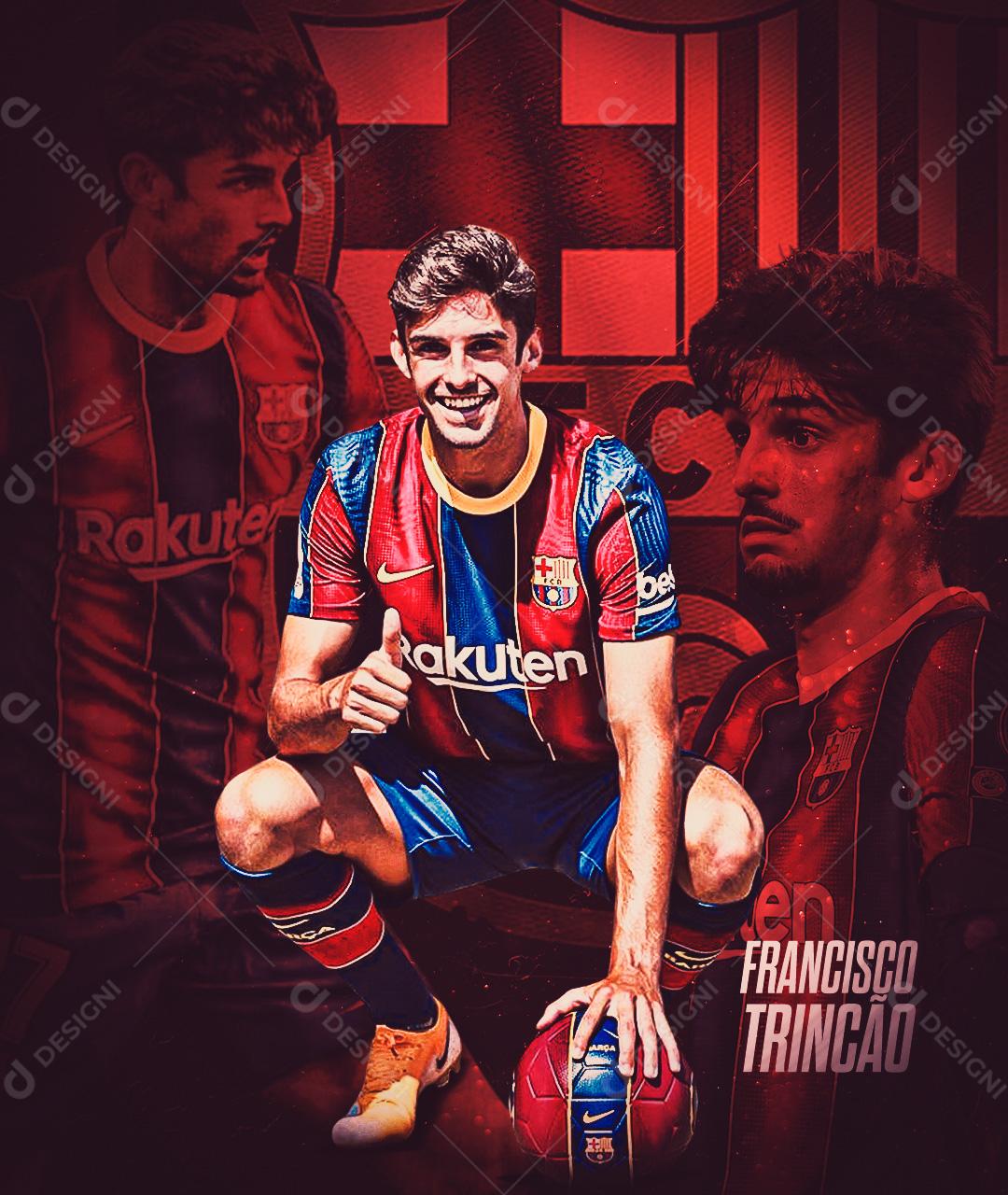 Flyer Francisco Trinção Jogador De Futebol Social Media PSD Editável