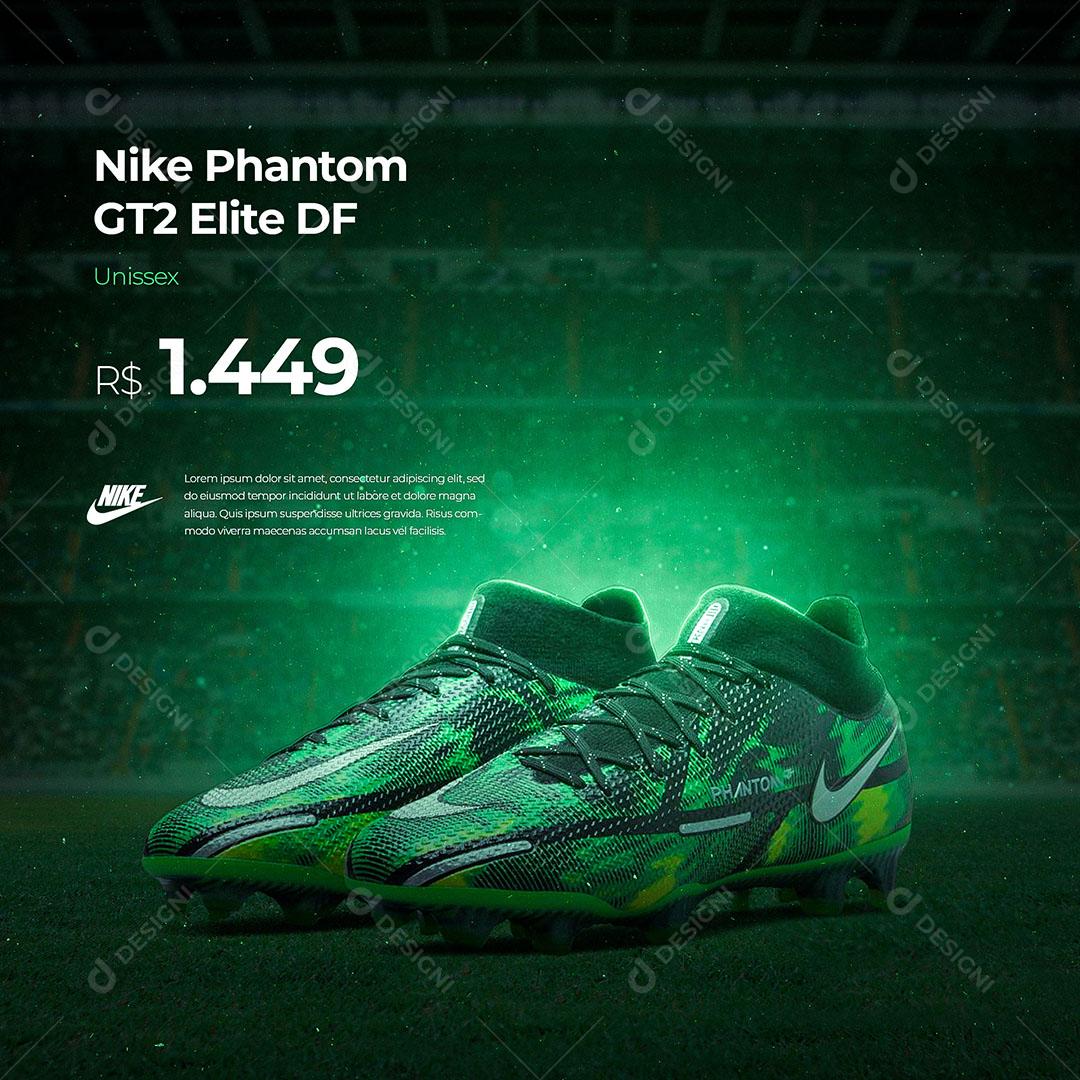 Post Loja Chuteira Nike Phantom Social Media PSD Editável
