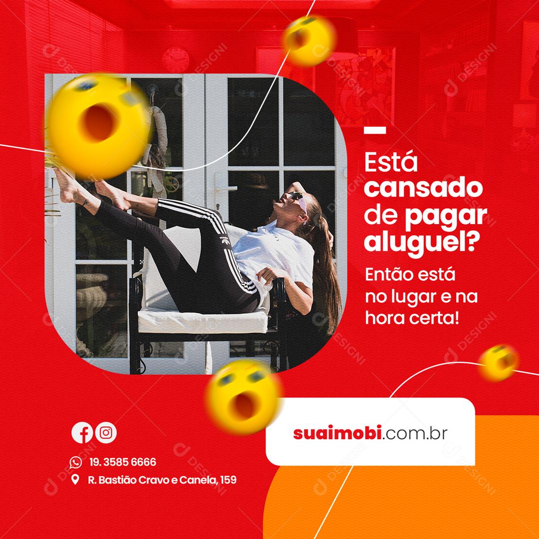 Social Media Está cansado de pagar aluguel Imobiliária PSD Editável