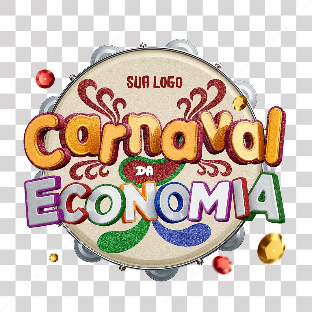 3D Economy Carnival Stamp For Compositing PSD No Background