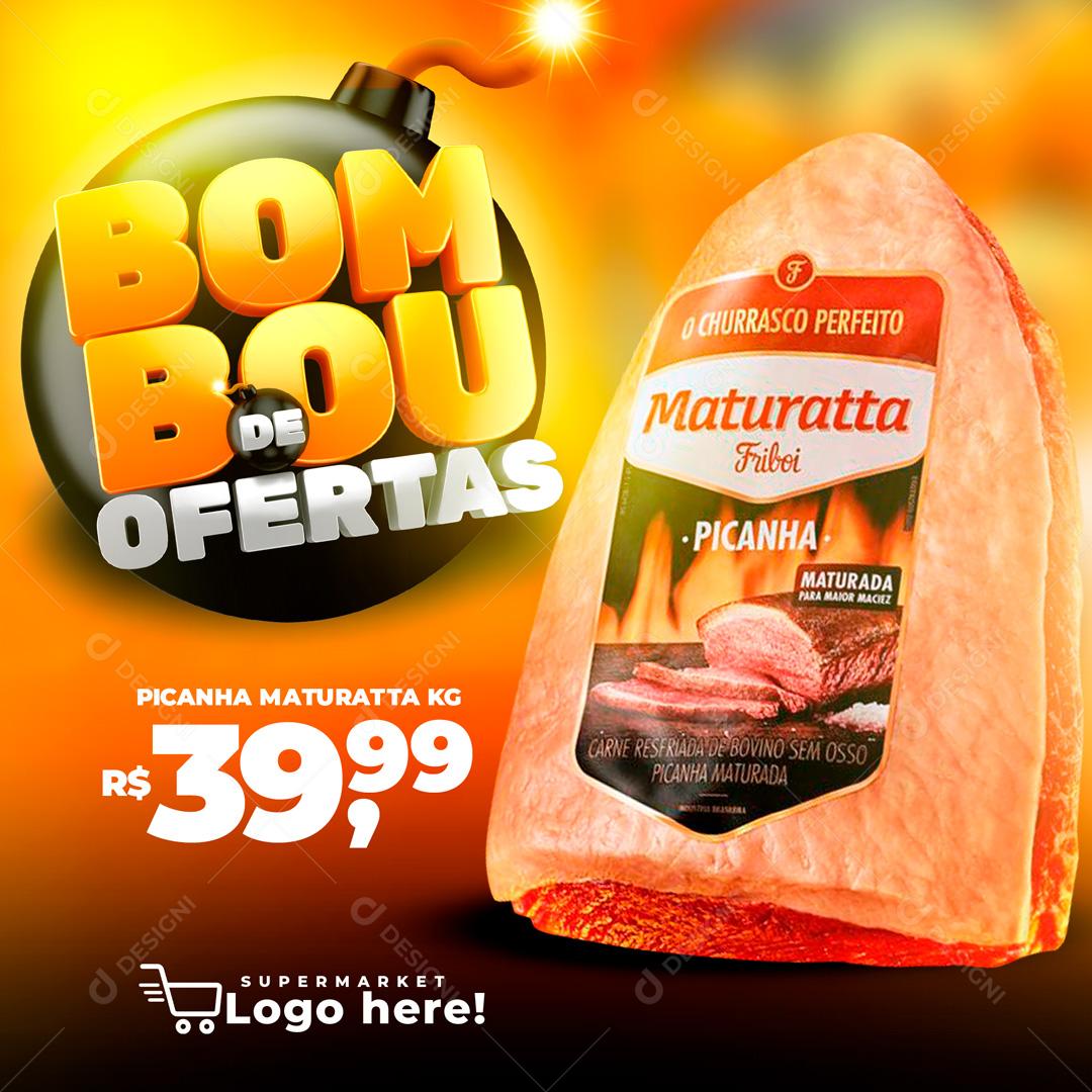 Bombou De Ofertas Açougue Carnes Social Media PSD Editável