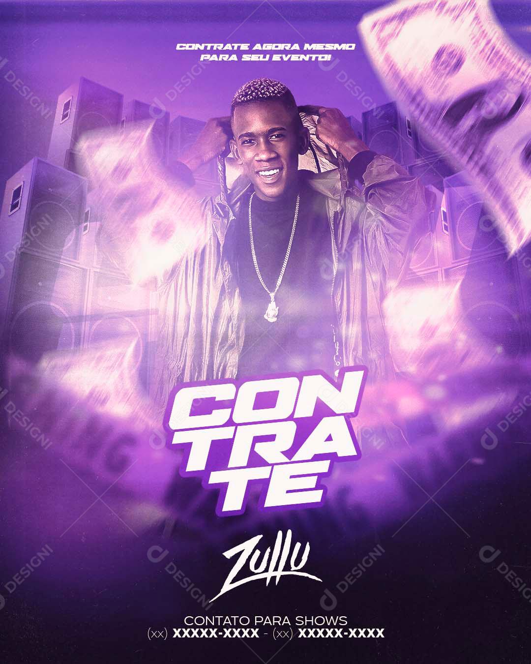 Flyer Contrate Zullu Social Media PSD Editável