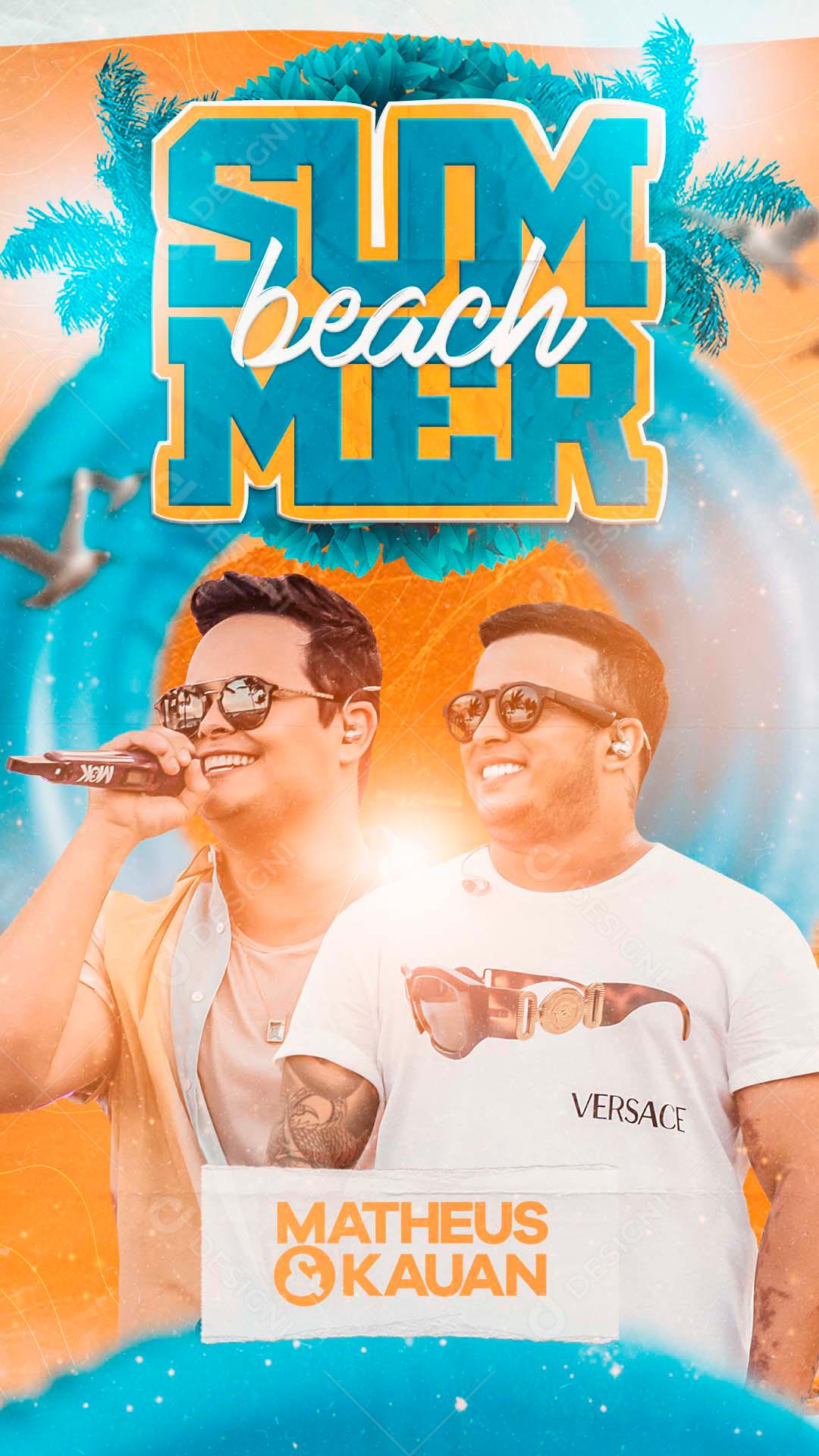 Flyer Summer Beach Social Media PSD Editável