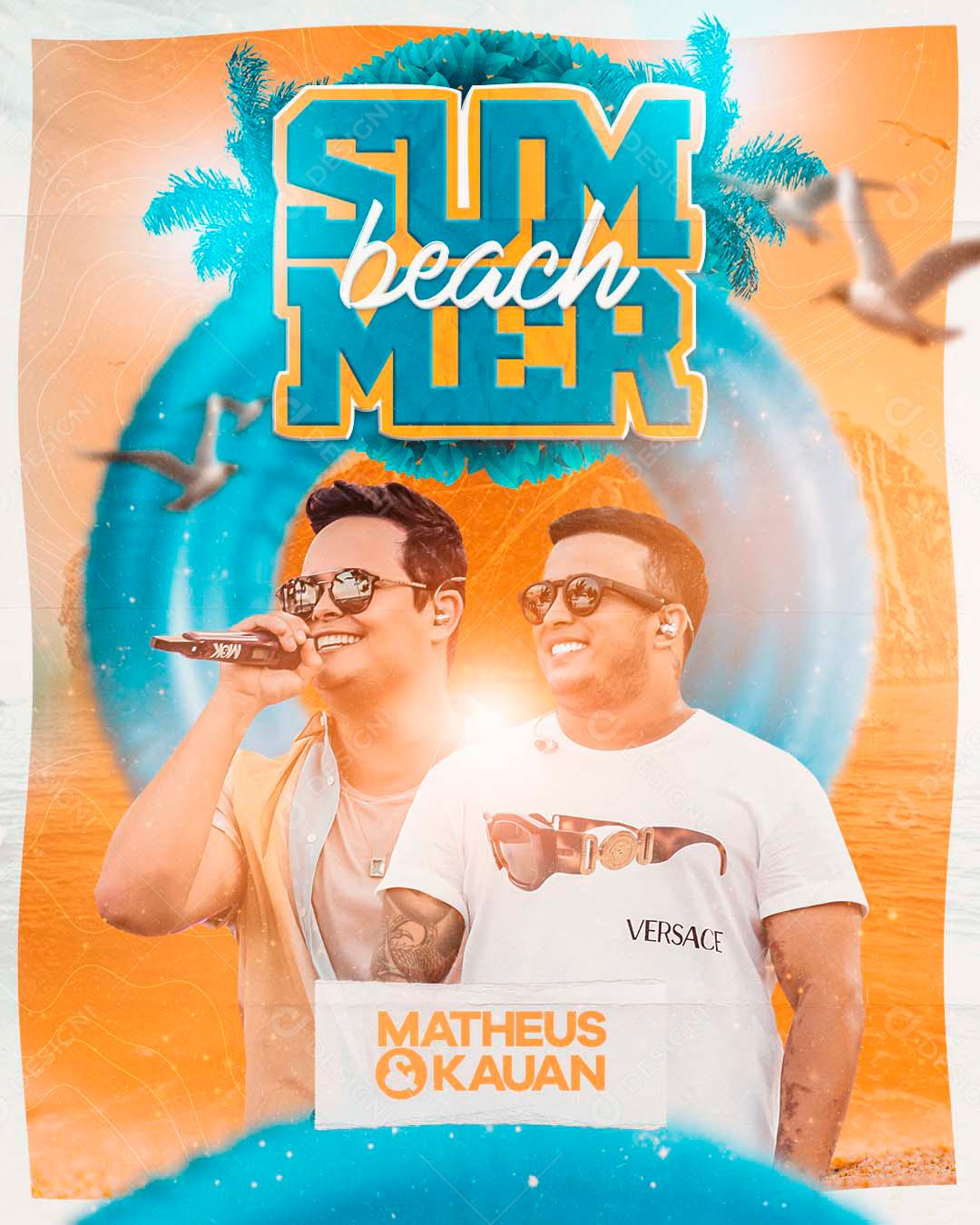 Flyer Summer Beach Social Media PSD Editável
