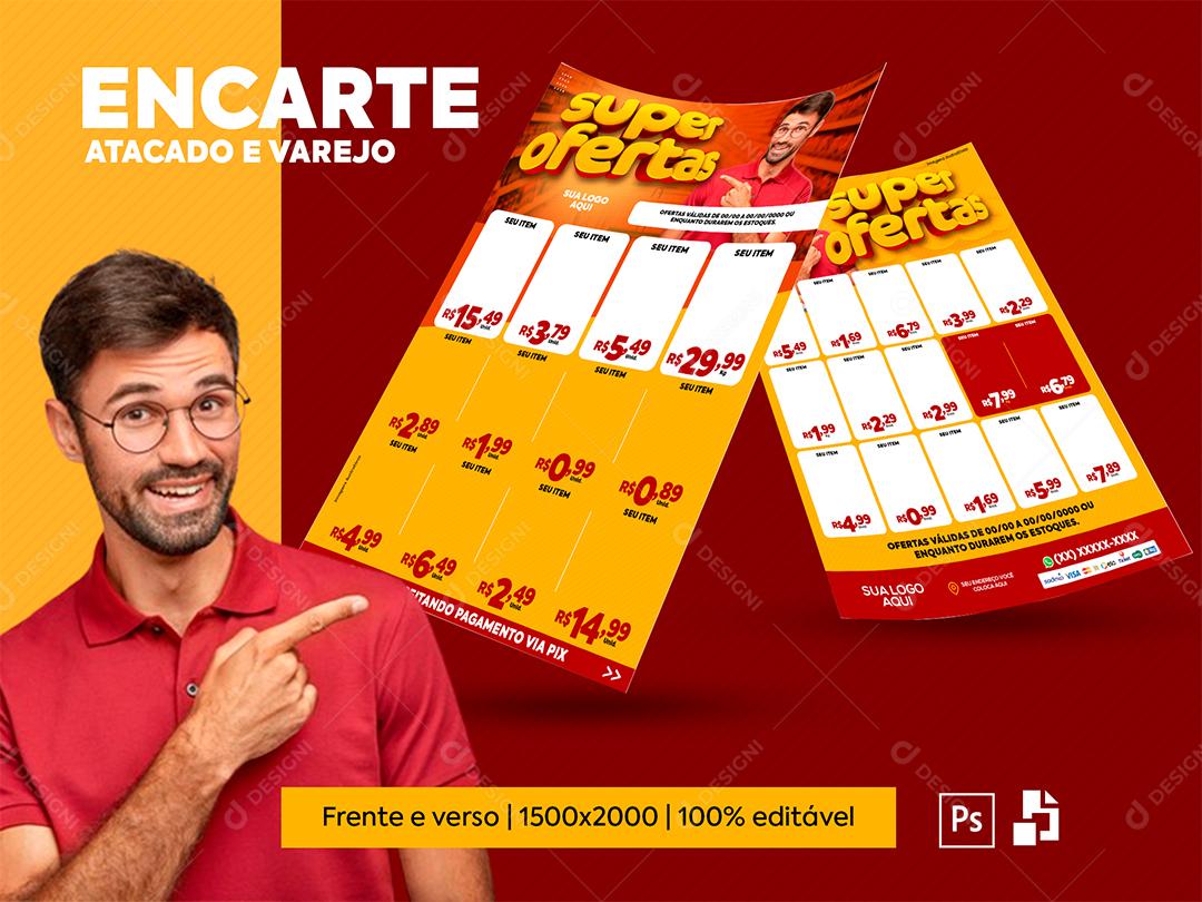 Social Media Encarte Atacado e Varejo Super Oferta PSD Editável