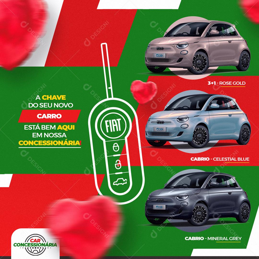A Chave Do Seu Carro Novo Esta Aqui Na Concessionaria Social Media PSD Editável