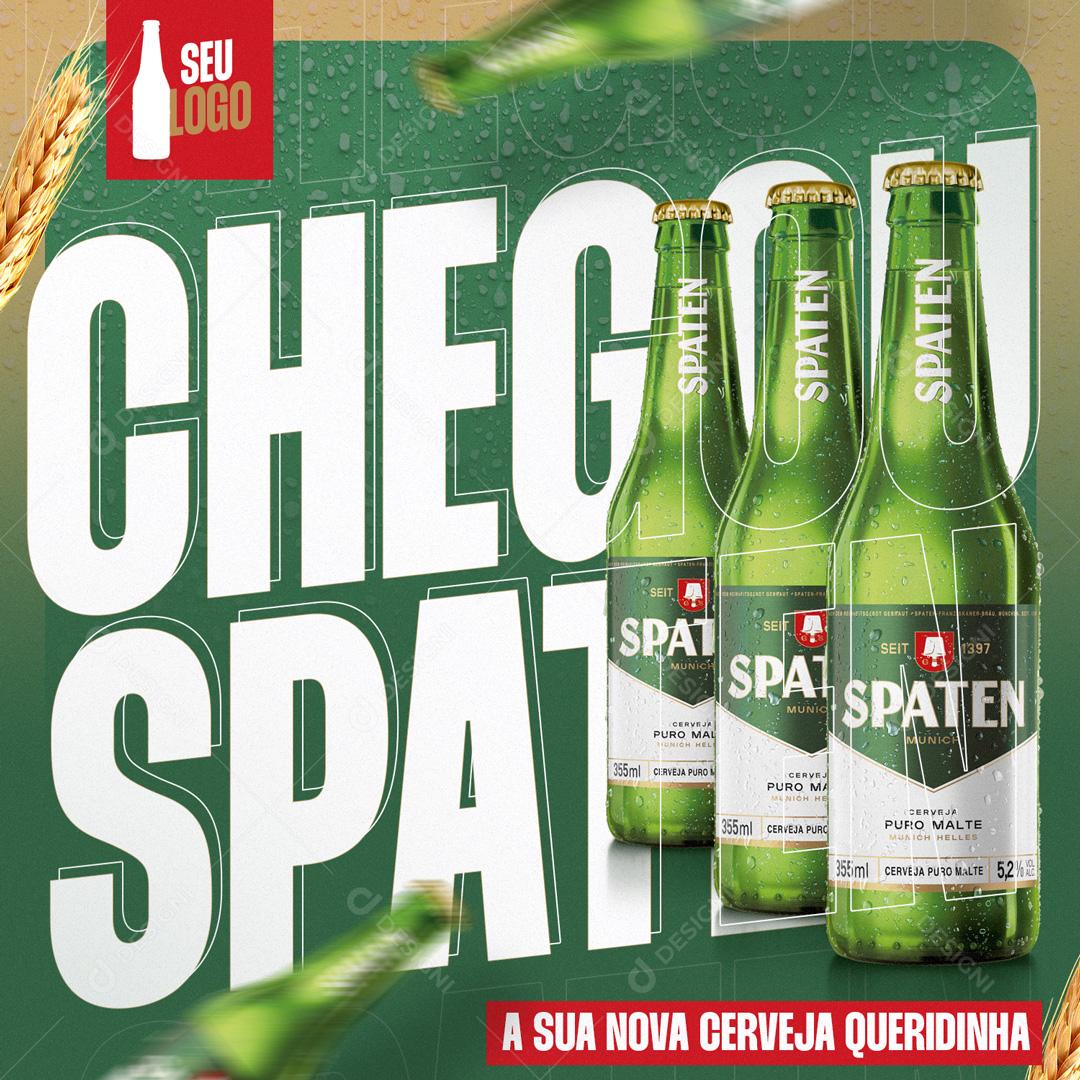 Chegou A Spaten Cerveja Social Media PSD Editável
