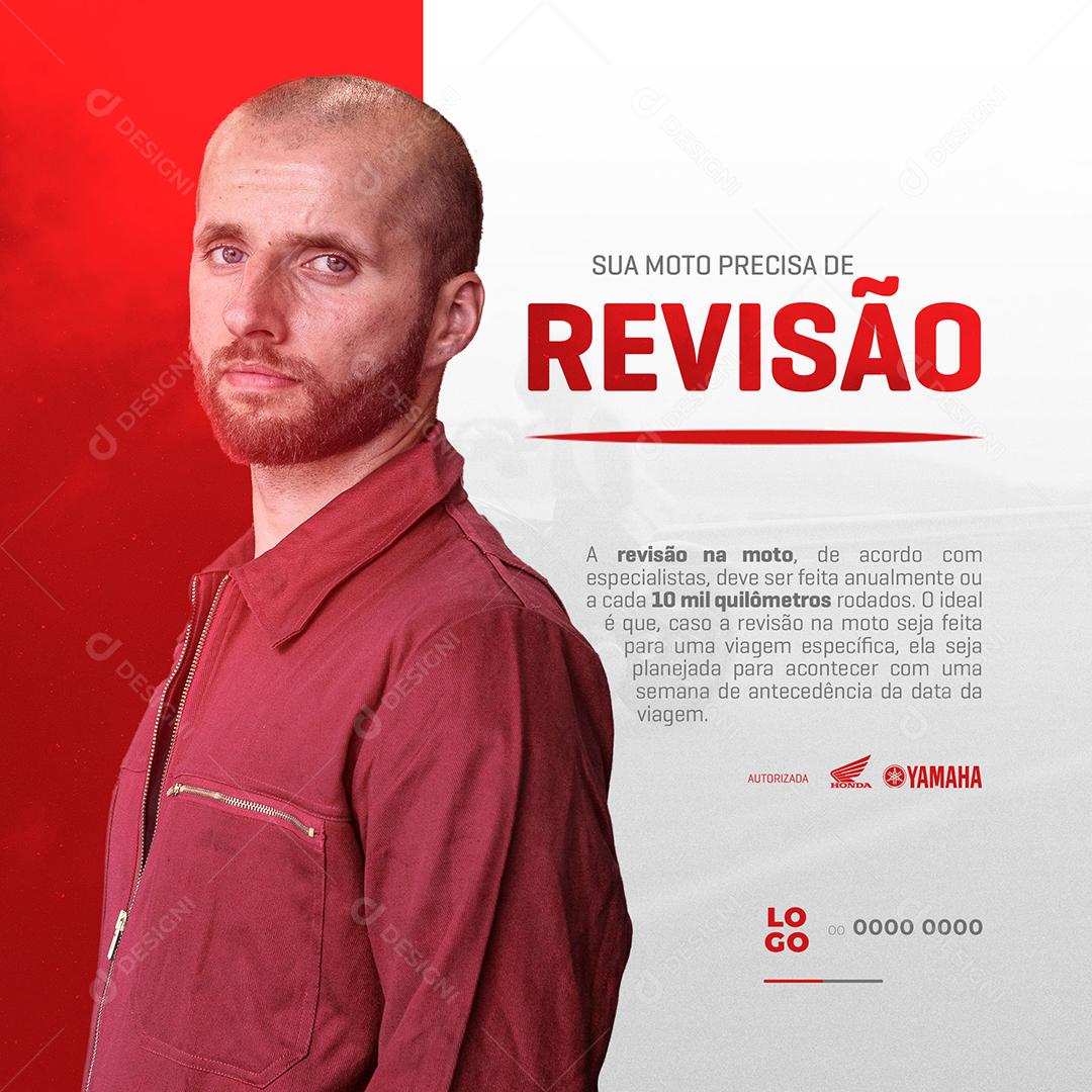 Sua Moto Precisa de Revisão Social Media PSD Editável